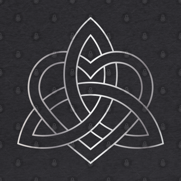 Celtic Trinity Knot. Celtic Triquetra with heart. Celtic Knot